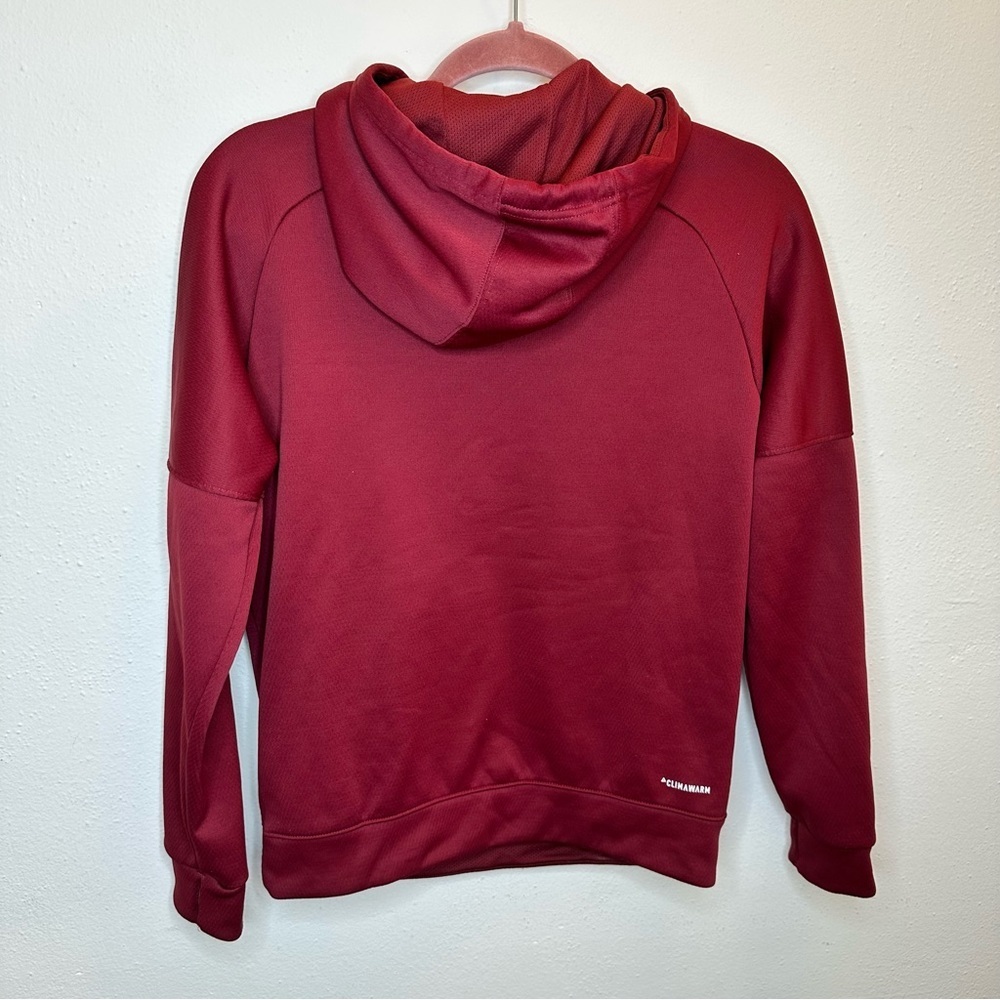 Adidas Red Climawarm Woman's Red Sweatshirt Size Small - Picture 6 of 13
